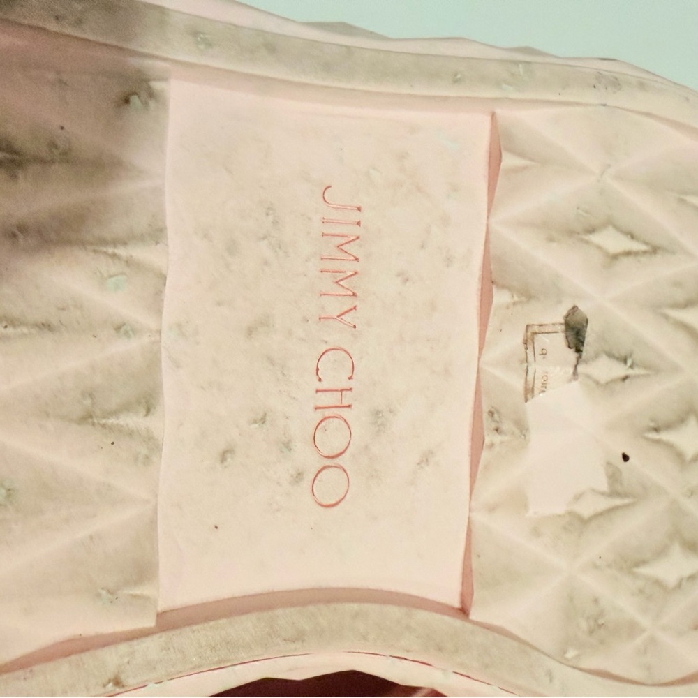 Iconic Jimmy Choo Blush Pink Platform Sneakers Size 7.5 - Picture 16 of 16